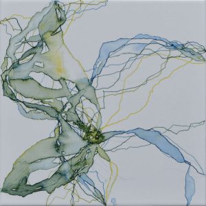 Reproducción de acuarela "Cuaderno de Bitácora 486" sobre baldosa de gres porcelánico